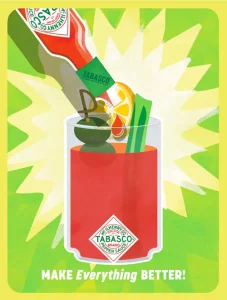Visual of Tabasco Bloody Mary serving suggestion
